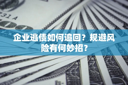 武汉企业逃债如何追回？规避风险有何妙招？