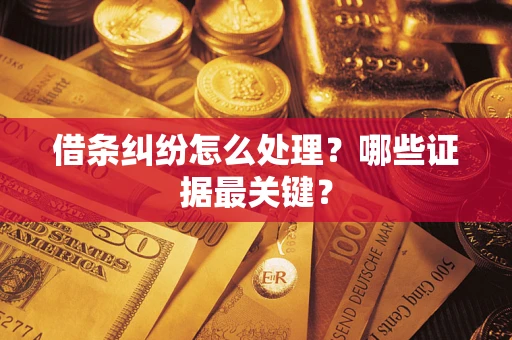 武汉借条纠纷怎么处理？哪些证据最关键？