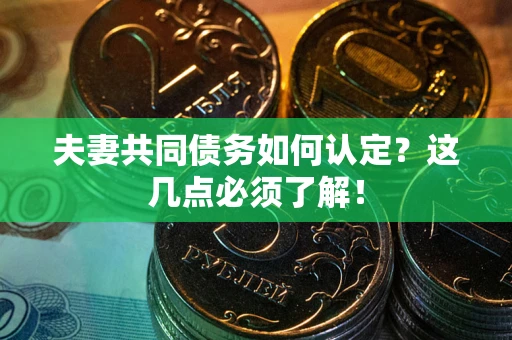 武汉夫妻共同债务如何认定？这几点必须了解！