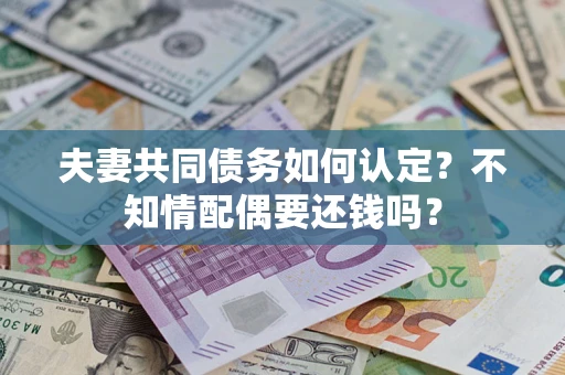 武汉夫妻共同债务如何认定？不知情配偶要还钱吗？