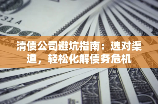 武汉清债公司避坑指南：选对渠道，轻松化解债务危机