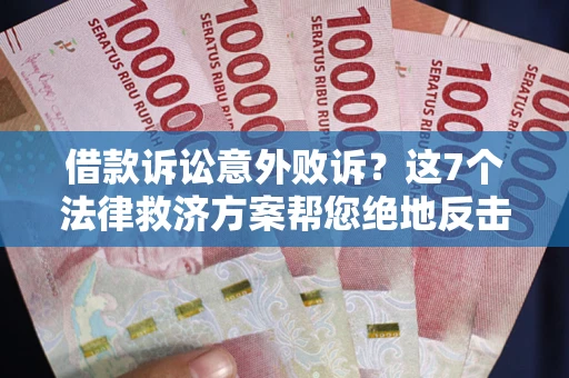 武汉借款诉讼意外败诉？这7个法律救济方案帮您绝地反击！