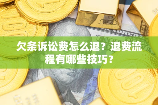 武汉欠条诉讼费怎么退？退费流程有哪些技巧？