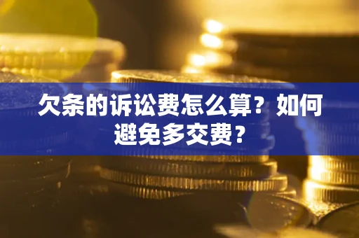 武汉欠条的诉讼费怎么算？如何避免多交费？